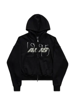 ALIS SHEN CROPPED HOODIE W/ ZIPPER