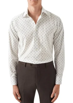 Eton Slim Drink Print Poplin Shirt