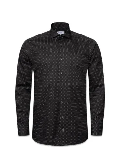 Eton Slim-Geometric Print Signature Twill