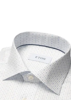 Eton Slim Geometric Signature Twill