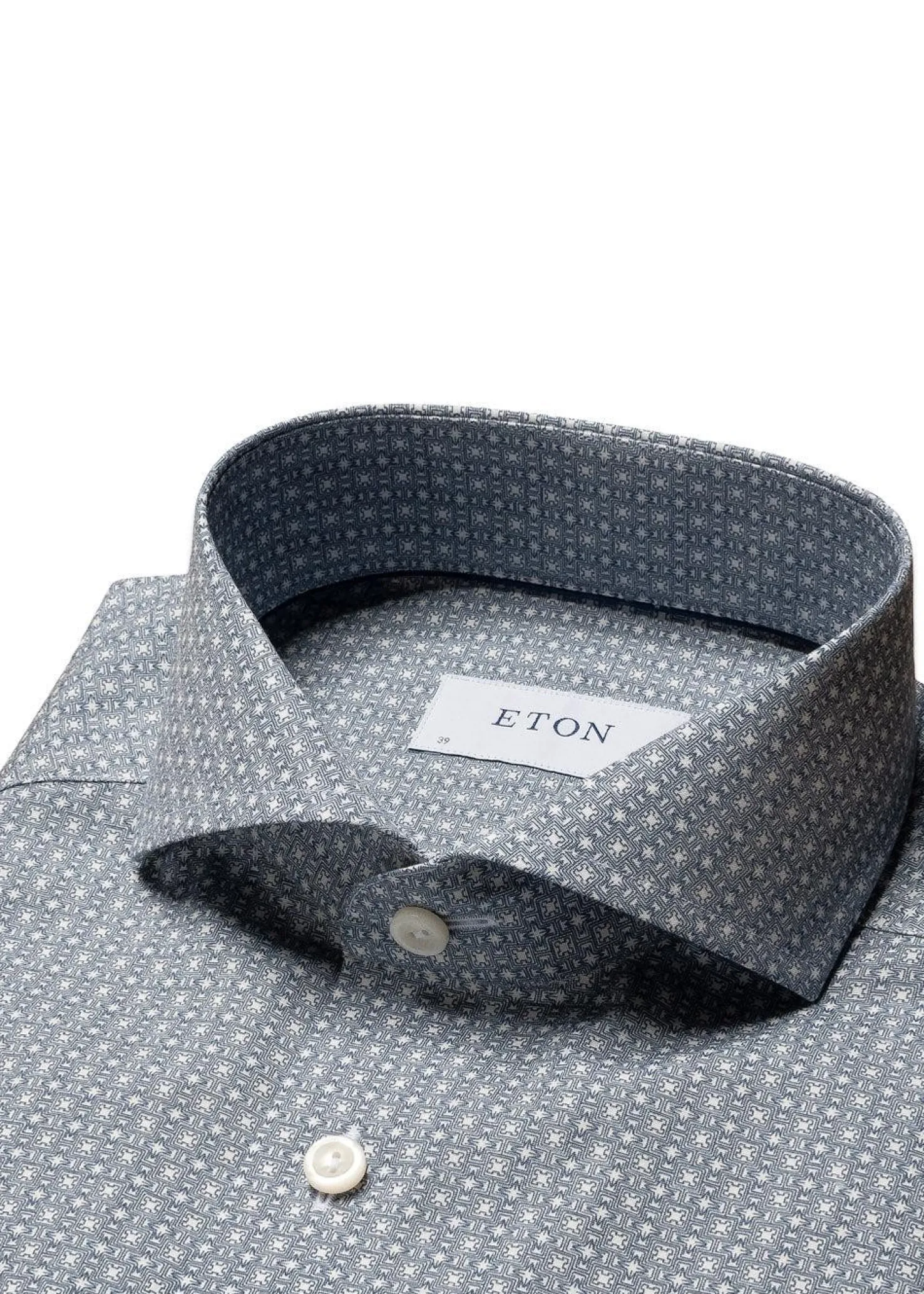 Eton Slim-Poplin Print