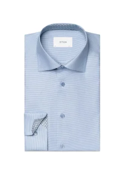 Eton Slim Semi Solid Effect Dobby Shirt