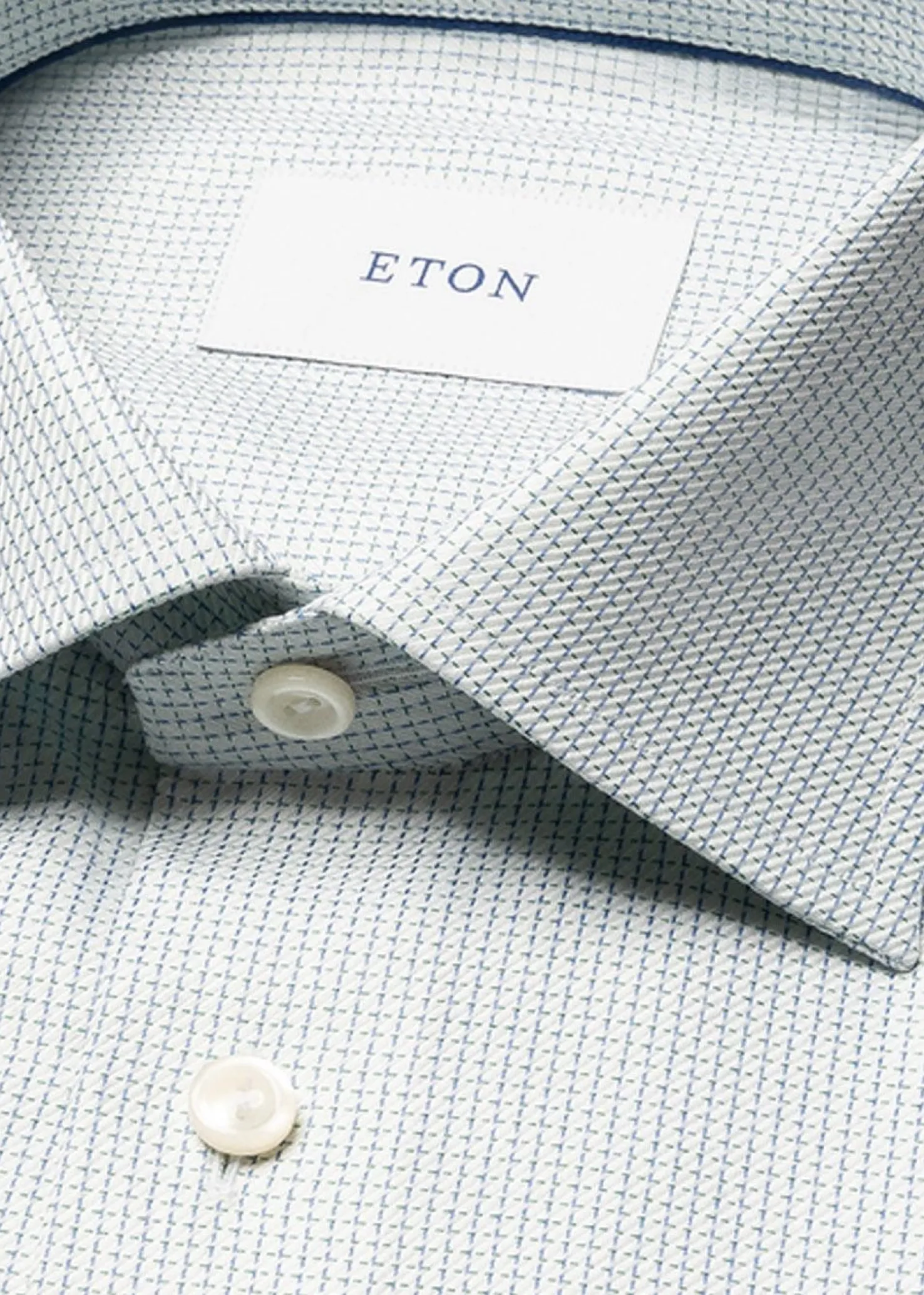 Eton Slim Semi Solid Signatrue Twill Shirt