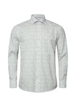Eton Umbrella Print Poplin Slim Shirt