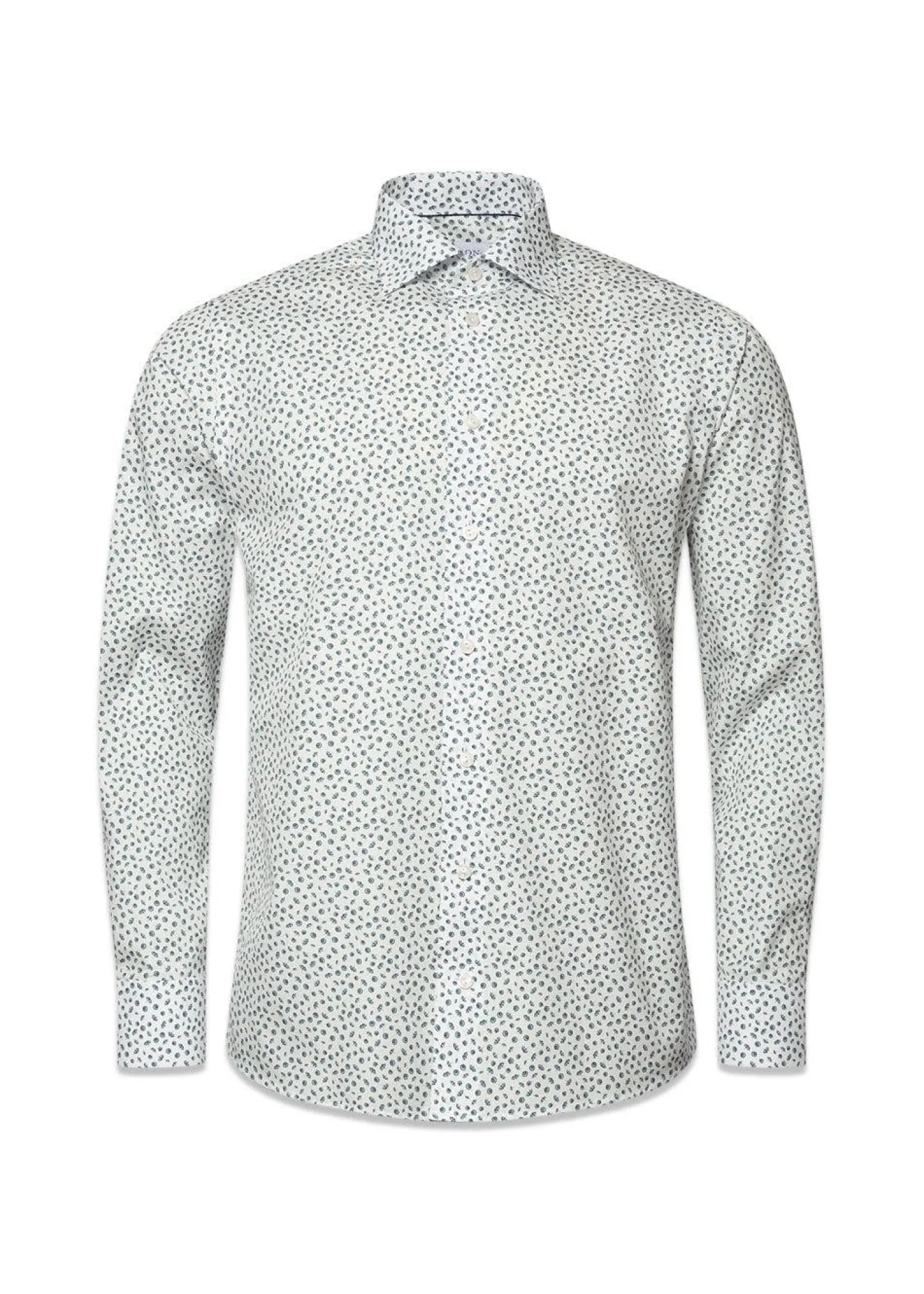 Eton Umbrella Print Poplin Slim Shirt