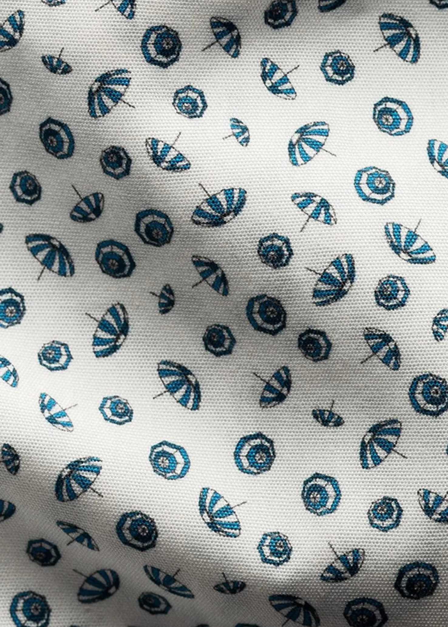 Eton Umbrella Print Poplin Slim Shirt
