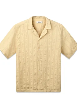 Forét PEER JACQUARD STRIPE REGULAR FIT SS SHIRT