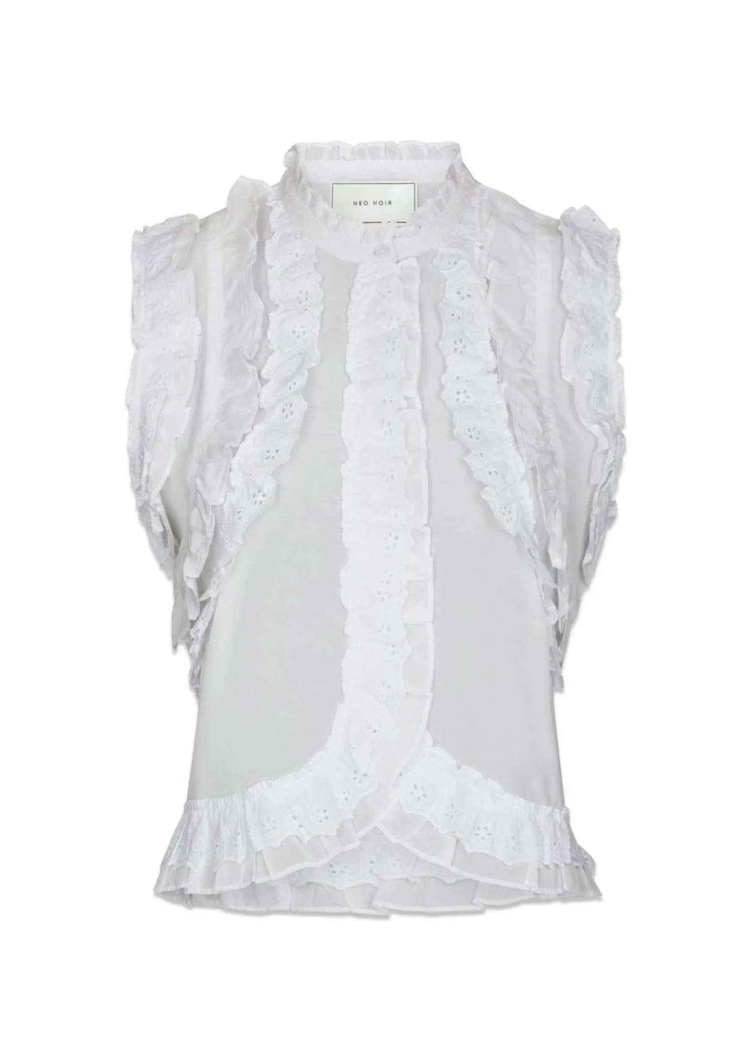 Neo Noir Celia Ruffle Top