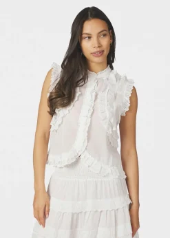 Neo Noir Celia Ruffle Top