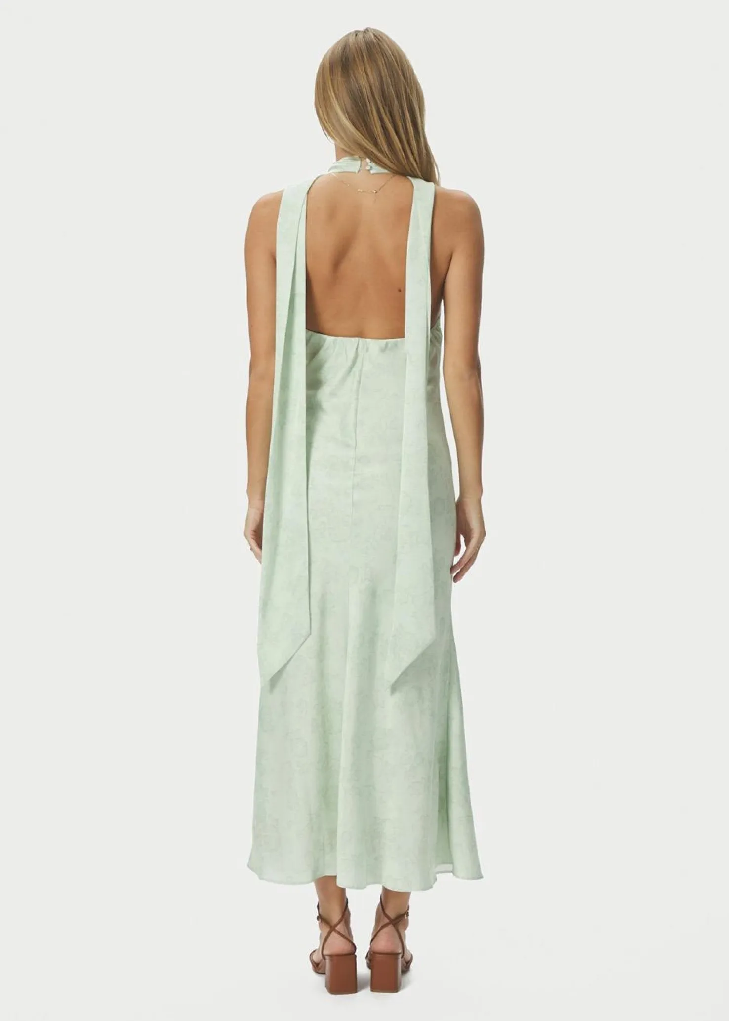 Neo Noir Fiona Pattern Satin Dress