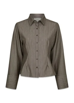 Neo Noir Rosa Pinstripe Melange Shirt