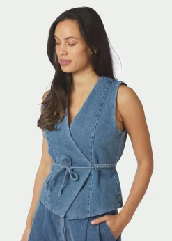 Neo Noir Samara Denim Waistcoat