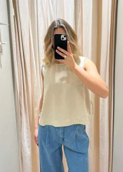 Neo Noir Svetlana linen Top