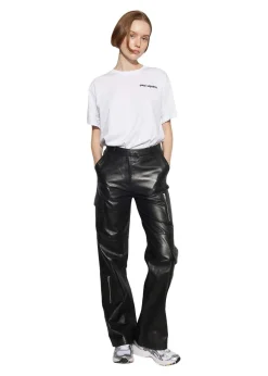Oval Square Deep Leather Pants