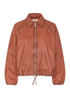 Oval Square Eye leather bomber