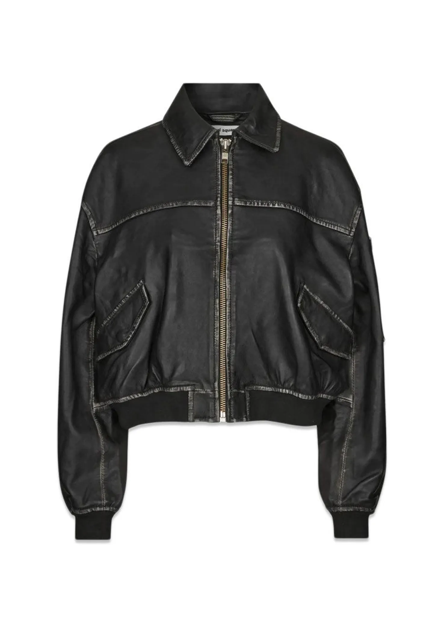 Oval Square Rocker Leather Bomber