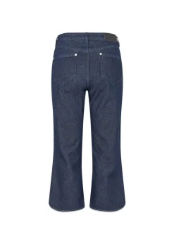 Oval Square Split denim capri