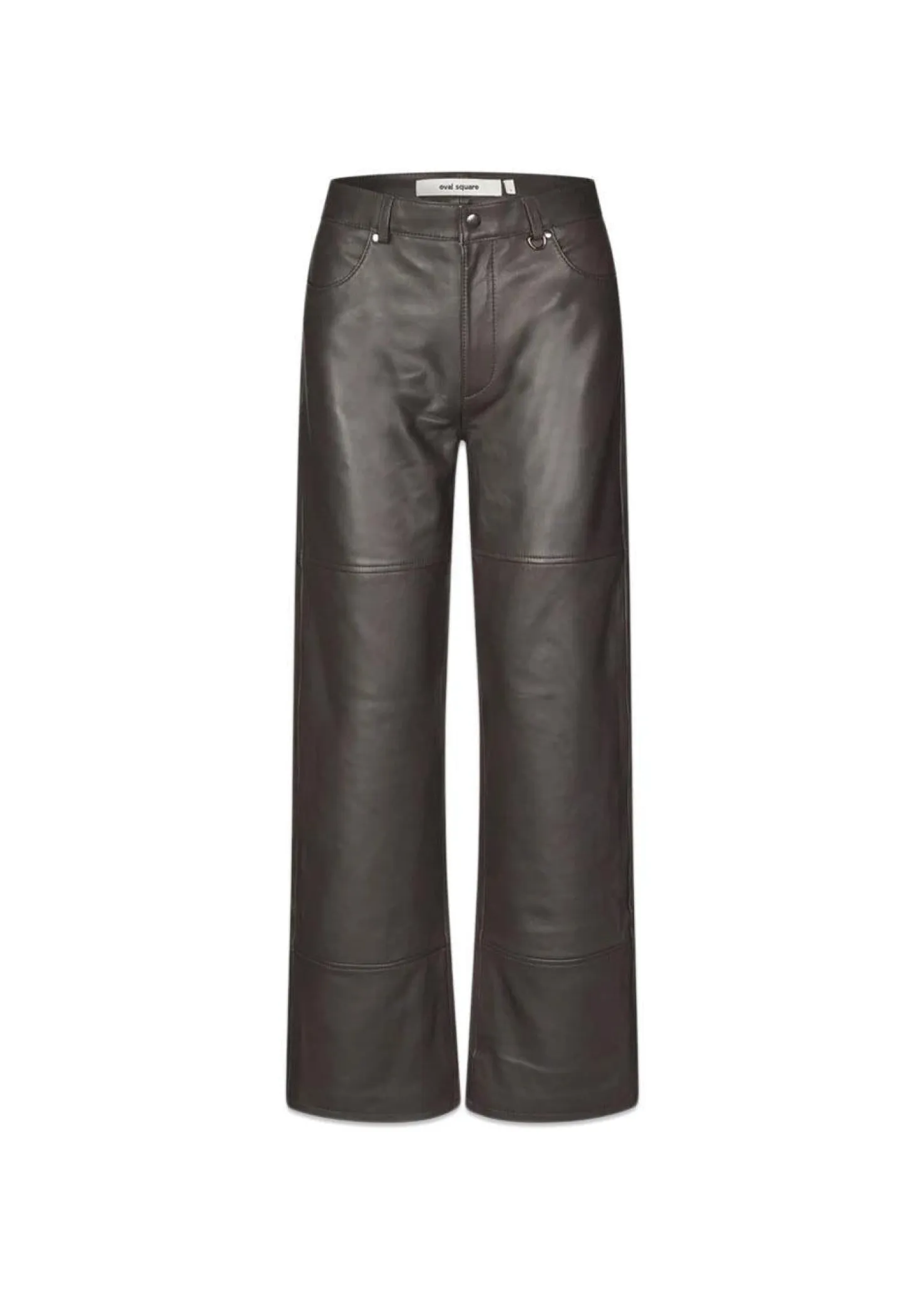 Oval Square Time Leather Trousers