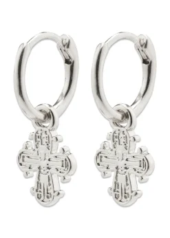 Pilgrim DAGMAR huggie hoop earrings silver-plated