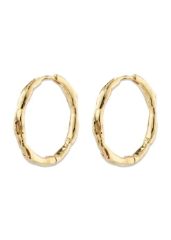 Pilgrim EDDY organic shaped large hoops gold-plated