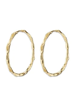 Pilgrim EDDY organic shaped maxi hoops gold-plated