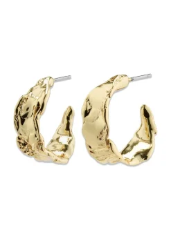 Pilgrim ELARA organic shaped hoop earrings gold-plated