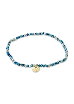 Pilgrim INDIE bracelet blue, gold-plated
