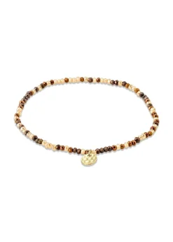 Pilgrim INDIE bracelet brown, gold-plated