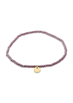 Pilgrim INDIE bracelet purple, gold-plated