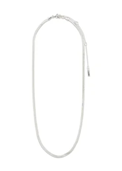 Pilgrim JOANNA flat snake chain necklace silver-plated