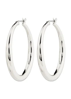 Pilgrim JORUN large hoop earrings silver-plated