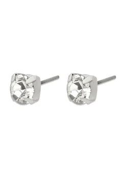 Pilgrim ORIGINAL crystal earstuds silver-plated