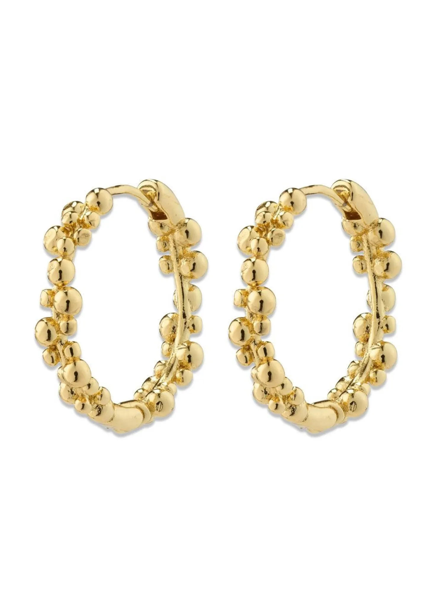Pilgrim SOLIDARITY medium bubbles hoop earrings gold-plated
