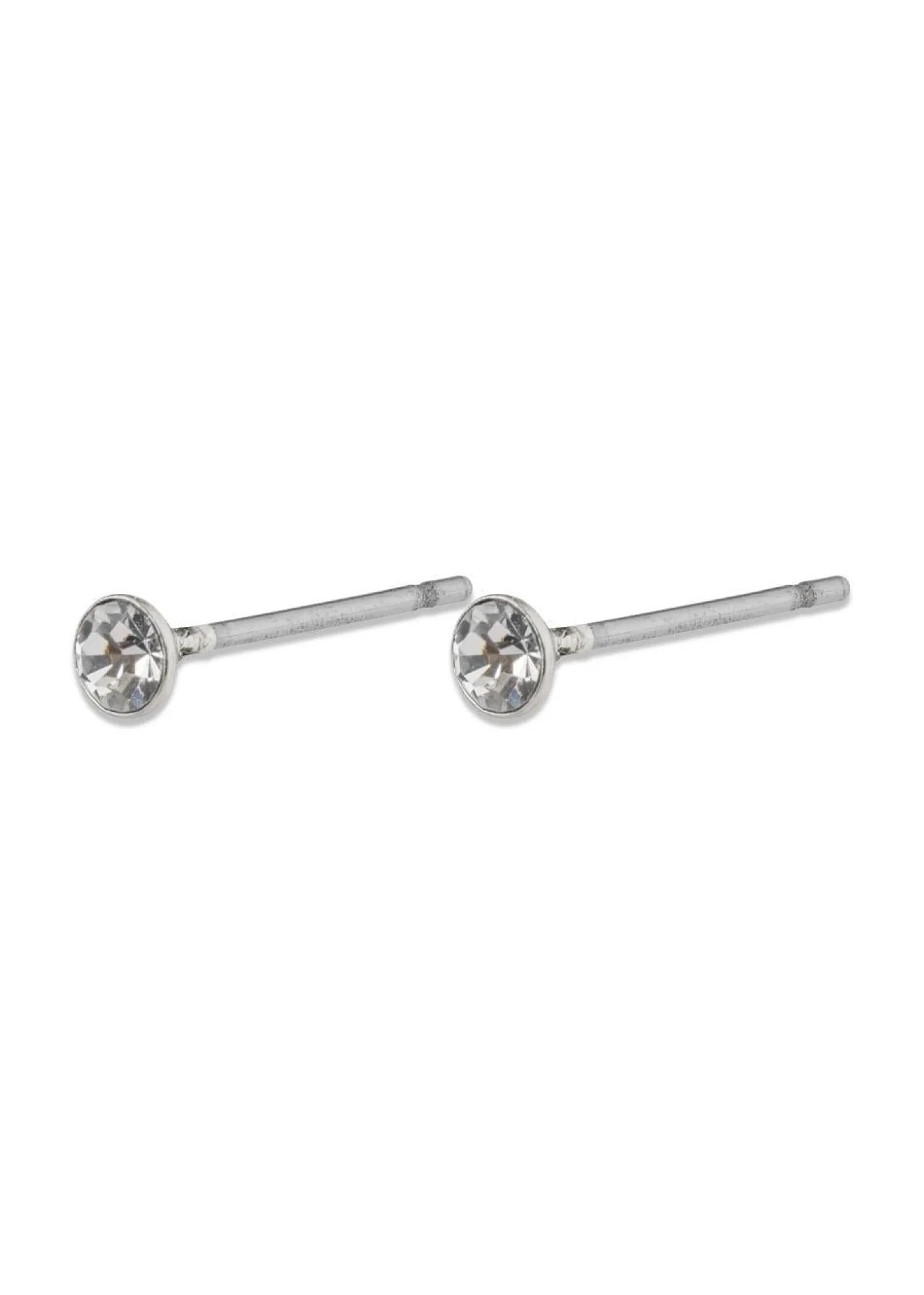 Pilgrim SYLVIE small crystal stud earrings silver-plated