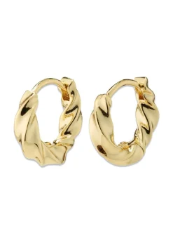 Pilgrim TAFFY small swirl hoop earrings gold-plated