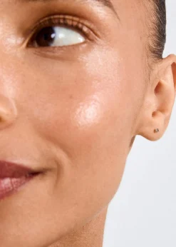 Pilgrim YANA micro crystal earstuds grey/silver-plated
