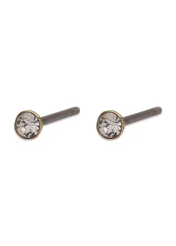 Pilgrim YANA micro crystal earstuds gold-plated