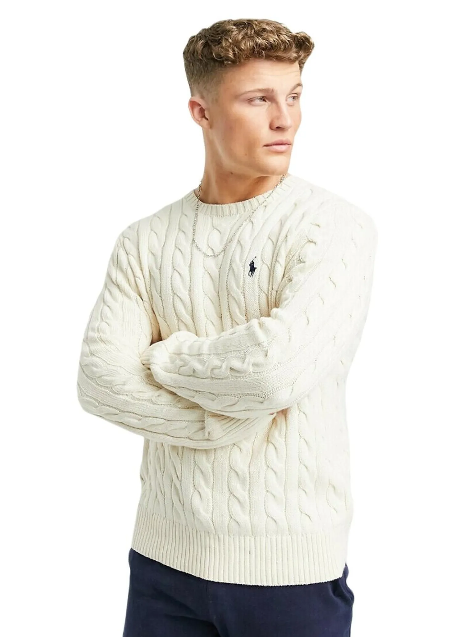 Ralph Lauren Cable Knit Cotton Sweat