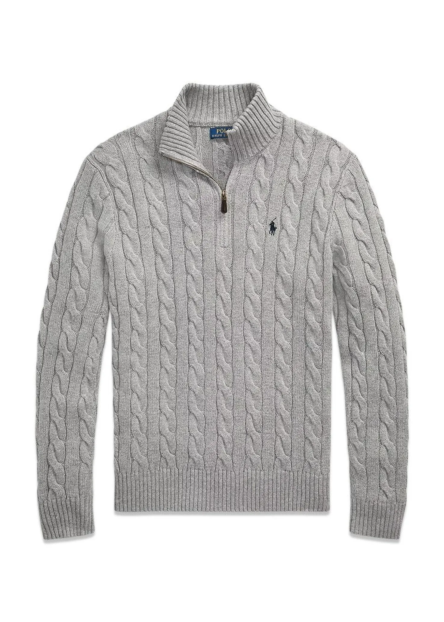 Ralph Lauren Cable Knit Cotton Quater Zip Sweater