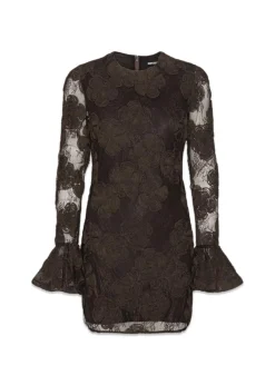 Rotate 3D FLOWER LS MINI DRESS
