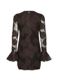 Rotate 3D FLOWER LS MINI DRESS