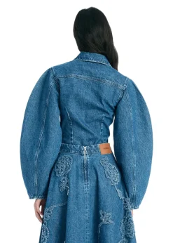 Rotate FITTED DENIM SHIRT