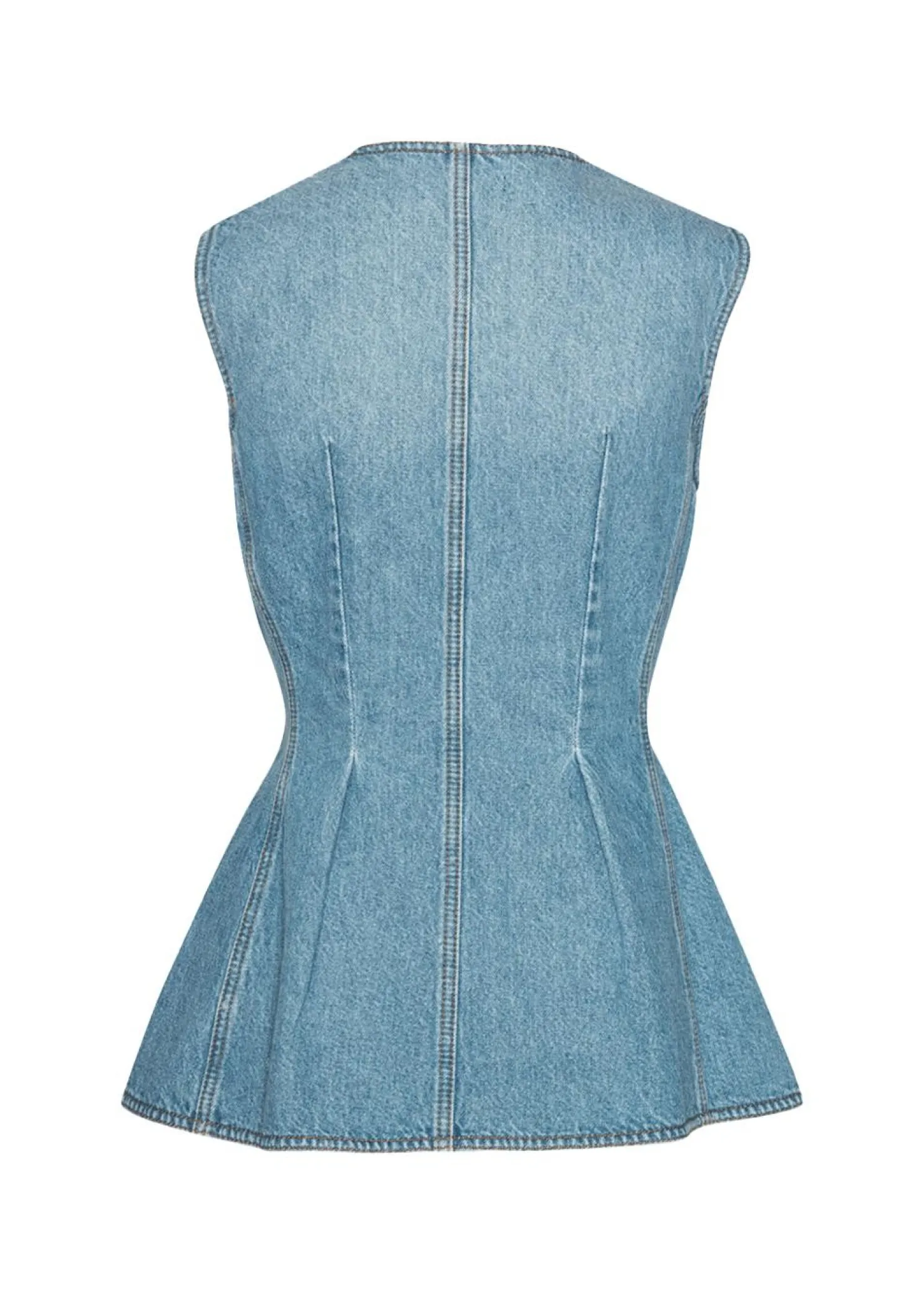 Rotate FLARED DENIM TOP