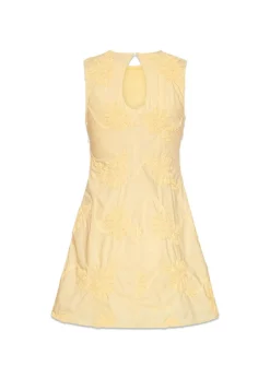Rotate FLOWER MINI FLARED DRESS