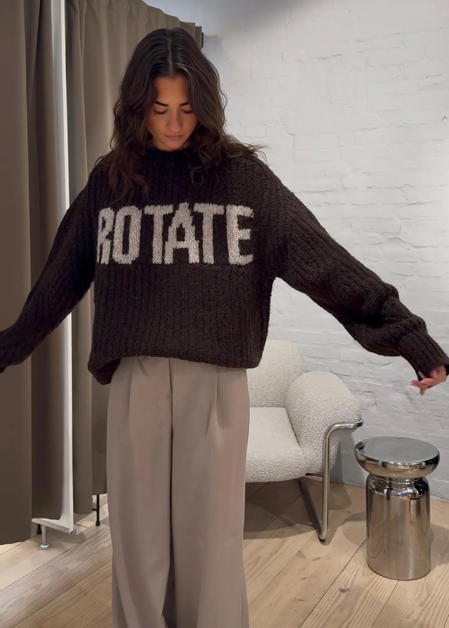 Rotate KNITTED LOGO SWEATER