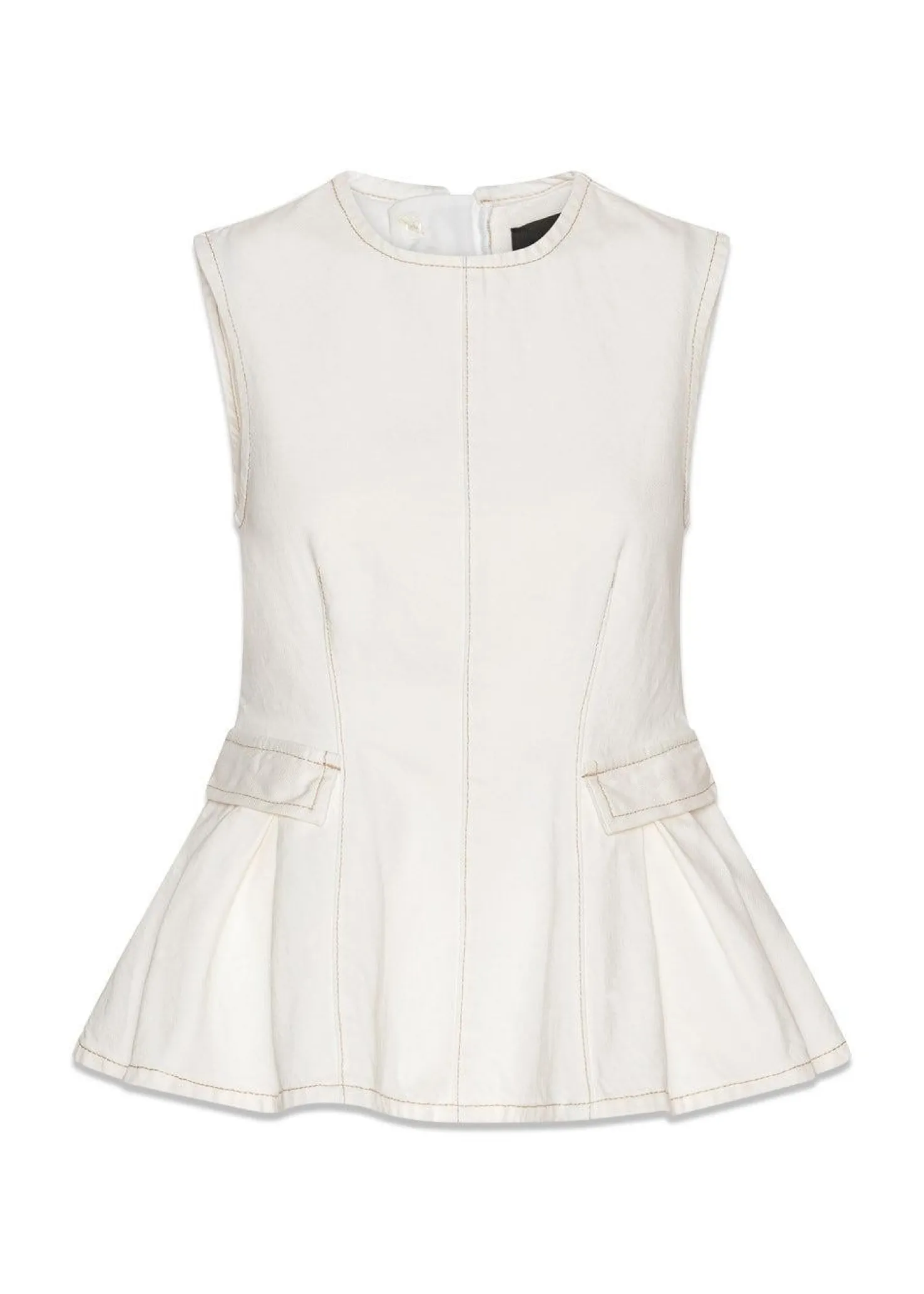 Rotate PEPLUM DENIM TOP