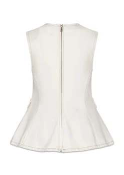 Rotate PEPLUM DENIM TOP