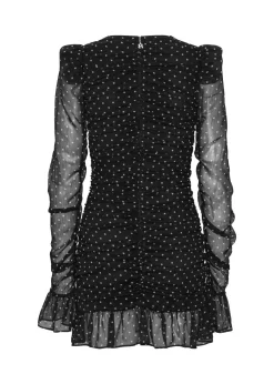 Rotate PRINTED LONG-SLEEVE DRESS
