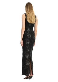Rotate SEQUINS FITTED MAXI DRESS