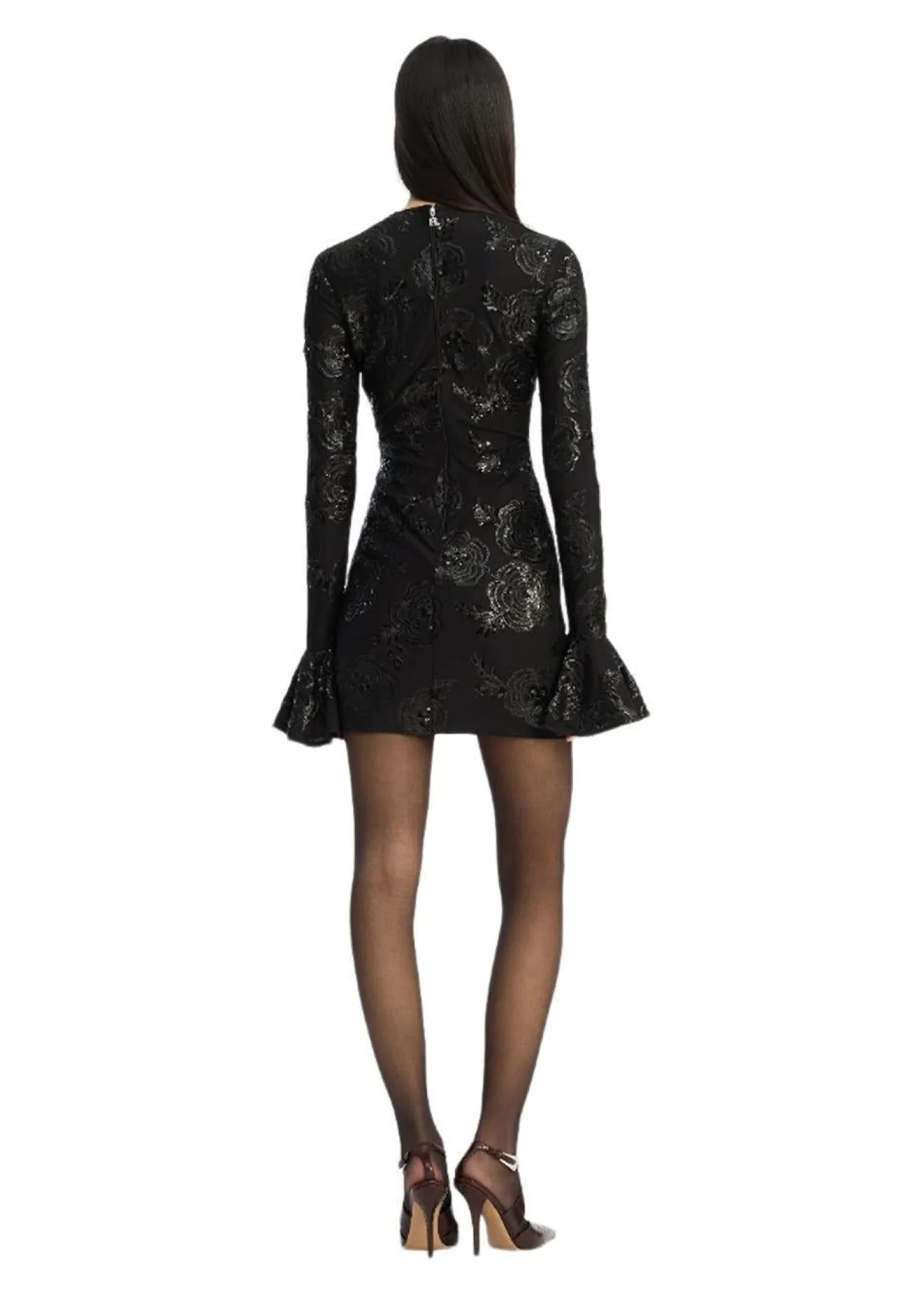 Rotate SEQUINS LS MINI DRESS